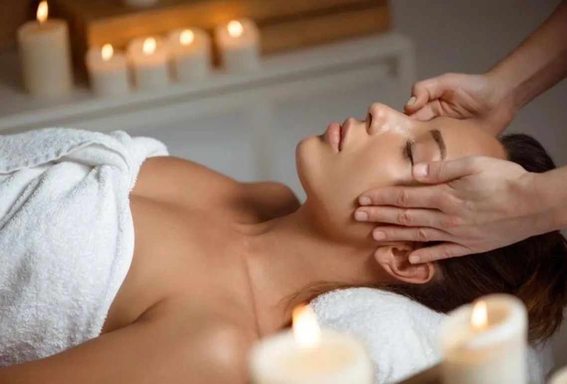 Soothing spa skincare massage by candlelight at Jinny's Beauty Studio